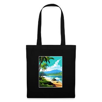 Waianapanapa Hawaï Vintage voyage affiche Souvenir - Sac en tissu - noir - Devant