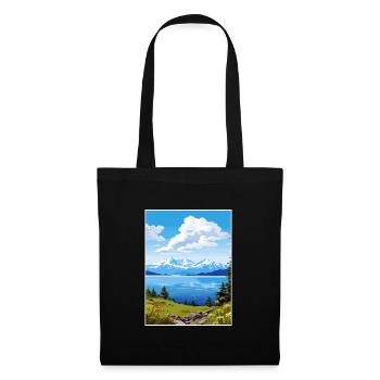 Kachemak Bay Alaska Vintage Reiseposter Souvenir - Stoffbeutel - Schwarz - Vorne