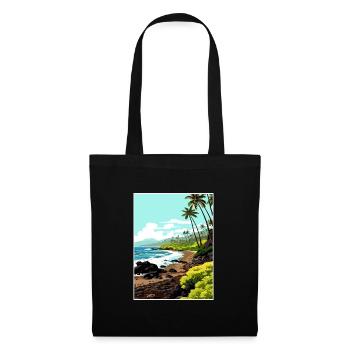 Waianapanapa Hawaï Vintage voyage affiche Souvenir - Sac en tissu - noir - Devant