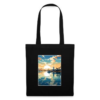 Pearl Harbor Hawaii Vintage Reiseposter Souvenir - Stoffbeutel - Schwarz - Vorne