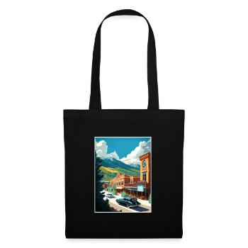 Durango Colorado Vintage Reiseposter Souvenir - Stoffbeutel - Schwarz - Vorne