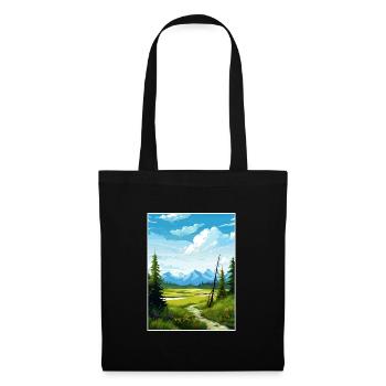 Glennallen Alaska Vintage voyage affiche Souvenir - Sac en tissu - noir - Devant