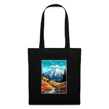 Mont Baldy Texas Vintage voyage affiche Souvenir - Sac en tissu - noir - Devant