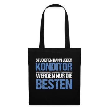 Anyone can study - confectioner's edition - Tote Bag - black - Front