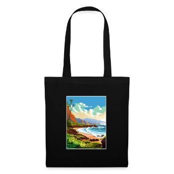 Kauai Hawaii Vintage Voyage Poster WPA Souvenir - Sac en tissu - noir - Devant