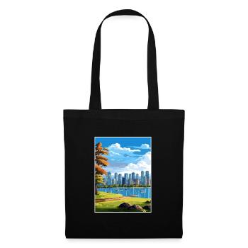 Vancouver Canada Vintage voyage affiche Souvenir - Sac en tissu - noir - Devant