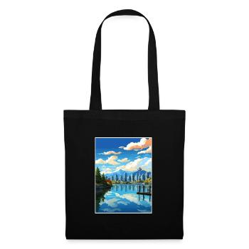 Vancouver Canada Vintage voyage affiche Souvenir - Sac en tissu - noir - Devant