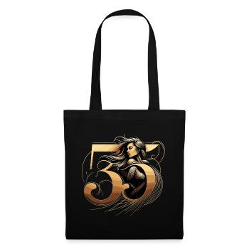 35 ans d’or femme 35e cadeau d’anniversaire - Sac en tissu - noir - Devant