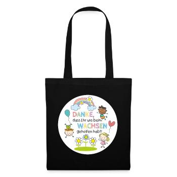 Merci de grandir – un design adapté aux enfants - Sac en tissu - noir - Devant