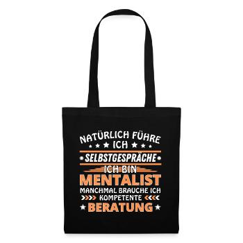 Je me parle à soi-même - Édition Mentaliste - Sac en tissu - noir - Devant