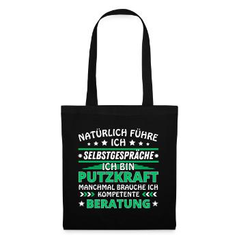 Je me parle à soi-même - Édition plus propre - Sac en tissu - noir - Devant