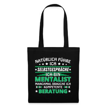 Je me parle à soi-même - Édition Mentaliste - Sac en tissu - noir - Devant