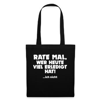 Ist Mir Egal Statement Chill Haltung - Stoffbeutel - Schwarz - Vorne