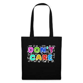 I don't care funny statement attitude indifferent - Tote Bag - black - Front