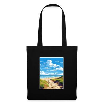 Foxton Beach Neuseeland Vintage Reiseposter WPA - Stoffbeutel - Schwarz - Vorne