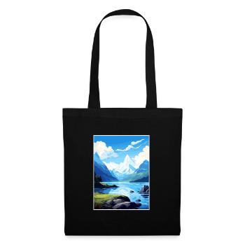 Milford Sound Neuseeland Vintage Reiseposter - Stoffbeutel - Schwarz - Vorne