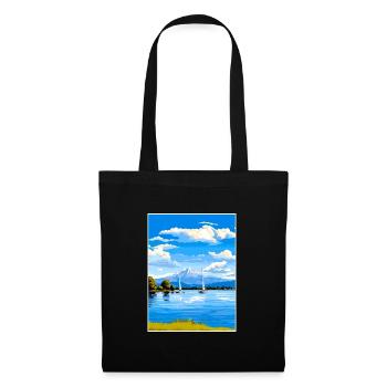 Lake Taupo Neuseeland Vintage Reiseposter WPA - Stoffbeutel - Schwarz - Vorne