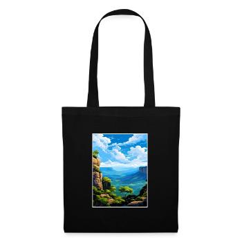 Blue Mountain Australien Vintage Reiseposter WPA - Stoffbeutel - Schwarz - Vorne