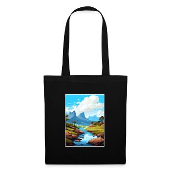 Cradle Mountain Australia Vintage Travel Poster - Tote Bag - black - Front