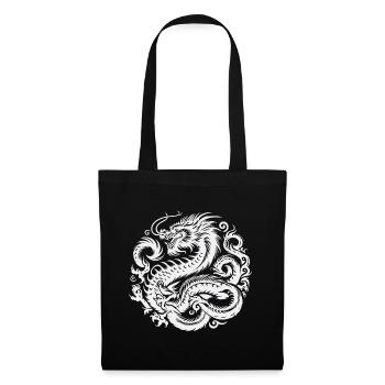 Tatouage de dragon chinois - Sac en tissu - noir - Devant