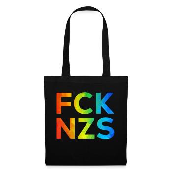 Fck NZS Regenbogen - Stoffbeutel - Schwarz - Vorne