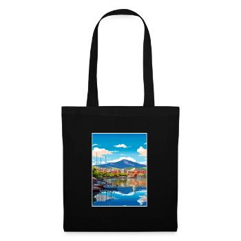 Hobart Australie Au Vintage voyage affiche Souvenir - Sac en tissu - noir - Devant