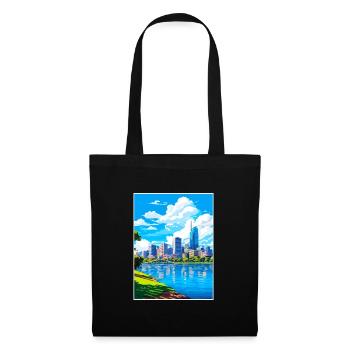 Brisbane Australien Vintage Reiseposter Souvenir - Stoffbeutel - Schwarz - Vorne
