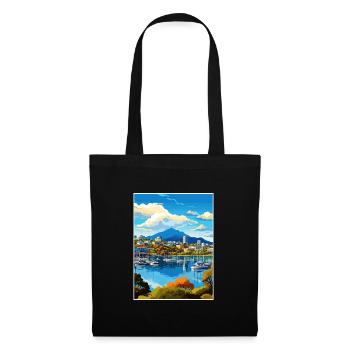 Hobart Australie Au Vintage voyage affiche Souvenir - Sac en tissu - noir - Devant