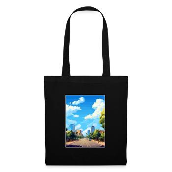 Perth Australie déco Vintage voyage affiche WPA Art - Sac en tissu - noir - Devant