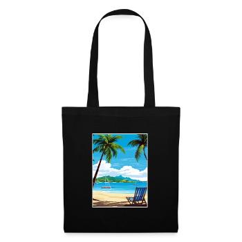 Antigua und Barbuda Karibik Reiseposter - Stoffbeutel - Schwarz - Vorne