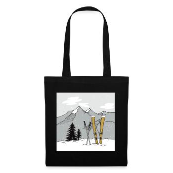 Skiing in winter in the mountains - Tote Bag - black - Front
