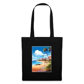 Bonaire Caribbean Vintage Travel Poster Souvenir - Tote Bag - black - Front
