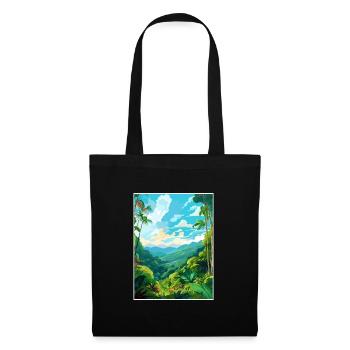 Amazone Rainforest Vintage voyage affiche Souvenir - Sac en tissu - noir - Devant