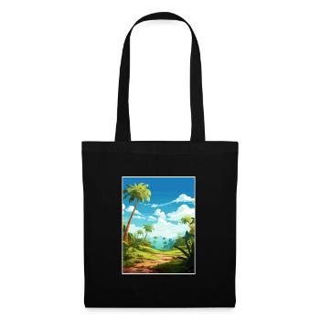 Montezuma Costa Rica Vintage Reiseposter WPA Kunst - Stoffbeutel - Schwarz - Vorne