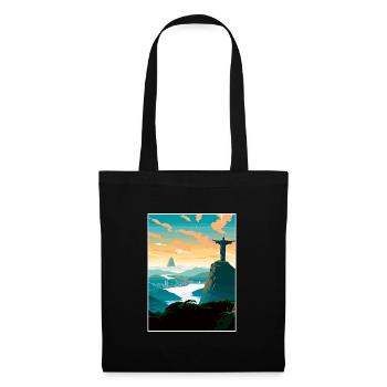 Rio De Janeiro Brésil Vintage voyage affiche WPA - Sac en tissu - noir - Devant