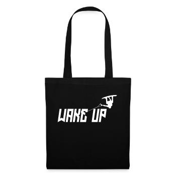 Wassersport Wakeboard Surfing Stunt Spruch Welle - Stoffbeutel - Schwarz - Vorne