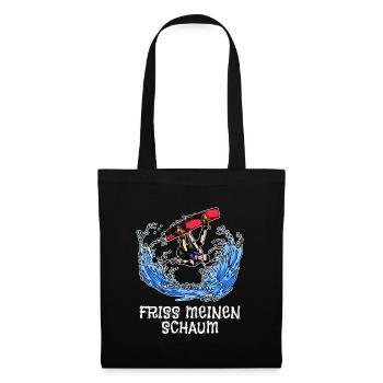 Kitesurfer Surf Déclaration Wakeboard Stunt Vague - Sac en tissu - noir - Devant