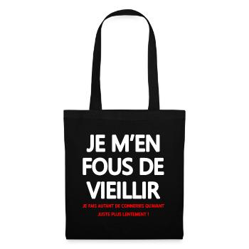 Youth Vintage Humor T shirt - Tote Bag - black - Front