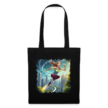Sporty Woman | running women - Tote Bag - black - Front