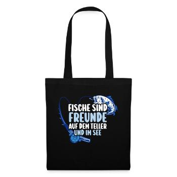 Angler Fishing Fishing Rod Fishing - Tote Bag - black - Front