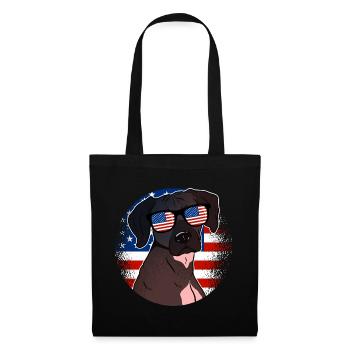 Amérique du Nord - Sac en tissu - noir - Devant