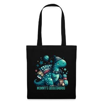 Mommy’s Cuddlesaurus Kuschel-Dinosaurier Geschenk - Stoffbeutel - Schwarz - Vorne