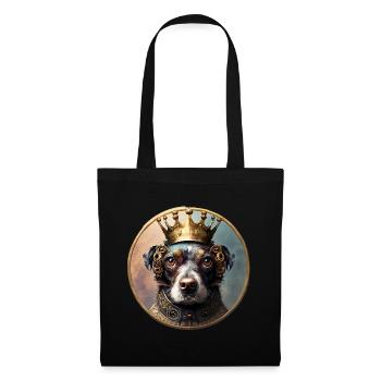 Royal Dog with Crown - Tote Bag - black - Front