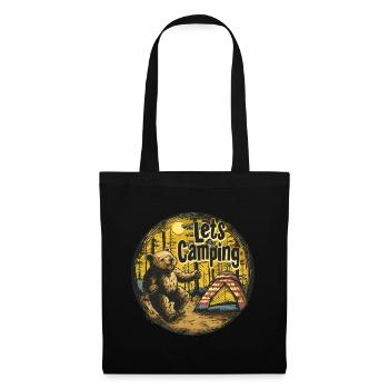 Lets Go Camping Bear - Tote Bag - black - Front