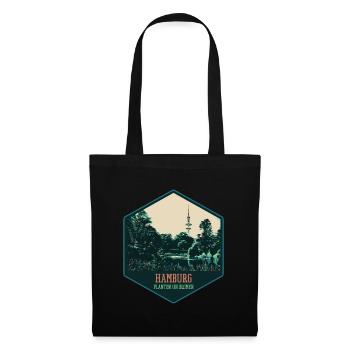 Illustration, Planten un Blomen park in Hamburg - Tote Bag - black - Front