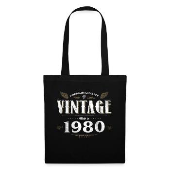 44 Jahre alter Jahrgang 1980 Limitierte Auflage 44. - Stoffbeutel - Schwarz - Vorne