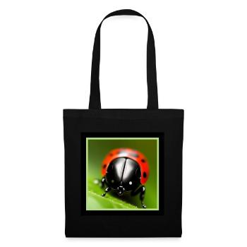 Ladybug as art on a t-shirt - Tote Bag - black - Front