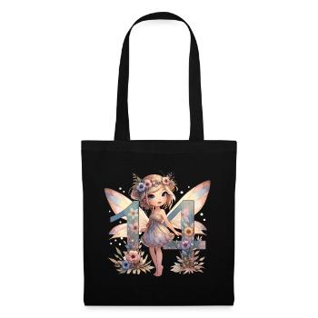 14 ans fée elfe mignon cadeau d’anniversaire - Sac en tissu - noir - Devant