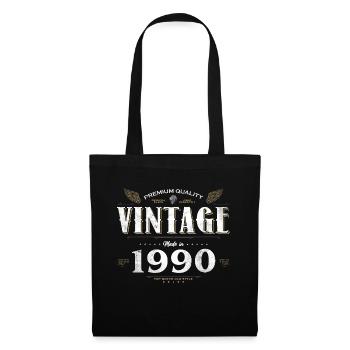 34 Jahre alter Jahrgang 1990 Limitierte Auflage 34. - Stoffbeutel - Schwarz - Vorne
