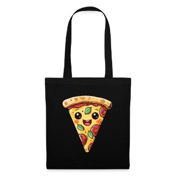 FUNNY PIZZA FACE FAST FOOD LOVER - Tote Bag - black - Front